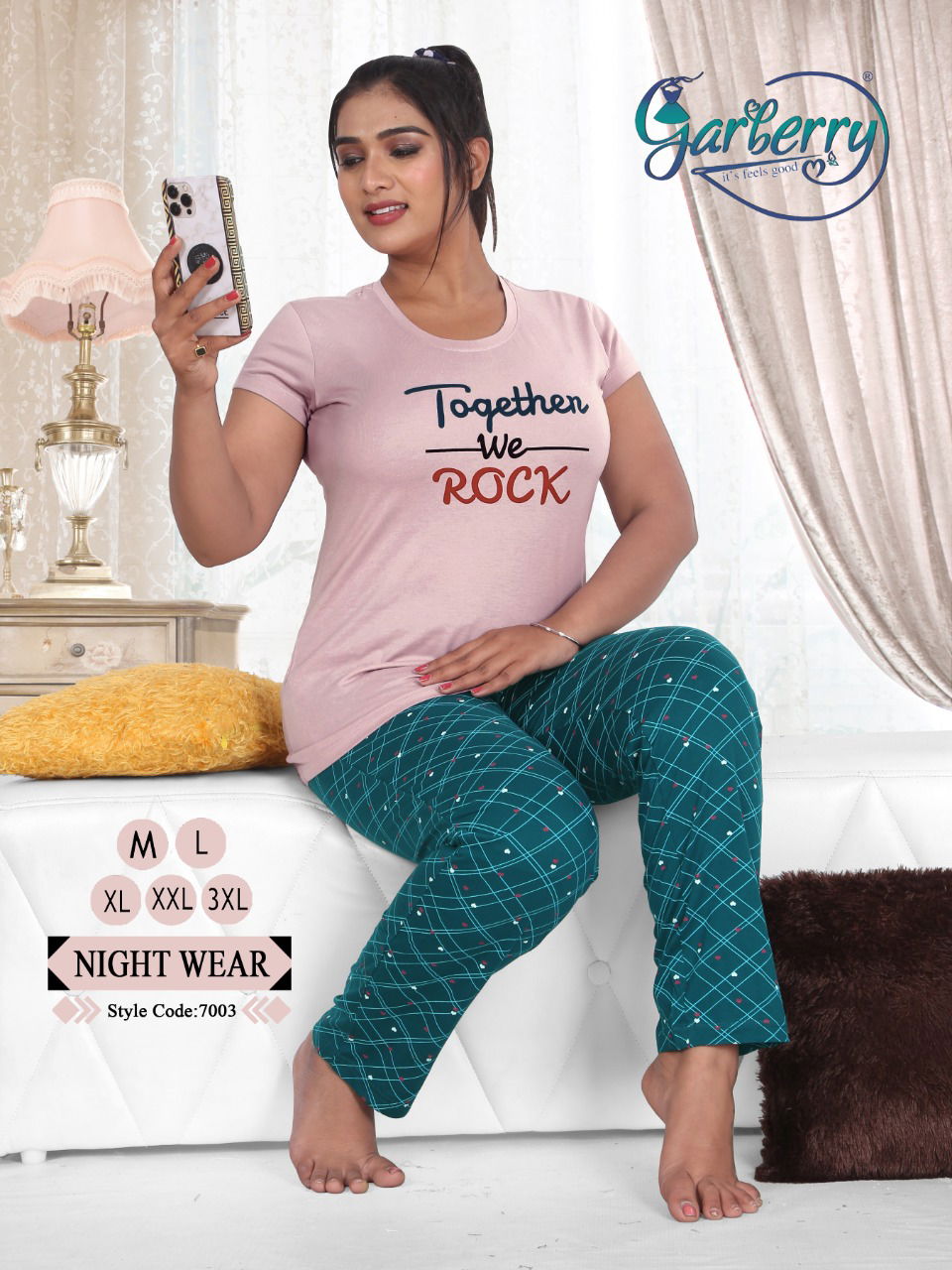 Garberry 7 New Designer Cotton Lycra Night Suits Collection
